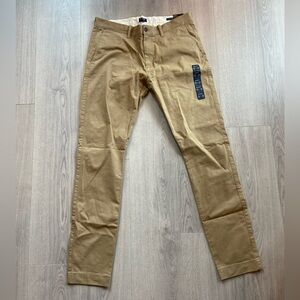 NWT J.Crew Factory Skinny Fit Chino Pants Size 33/34 Mountain Khaki